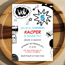 Search for super hero birthday invitations Comic book