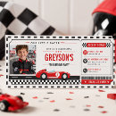 Search for boy 7th birthday invitations Race car birthday