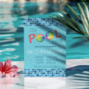 Search for teen adult pool party invitations Swimming