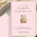 Search for pink 50th birthday invitations Fifty fiftieth