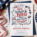 Search for america party invitations Red white blue
