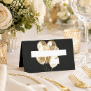 Search for gold place cards Black