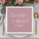 Search for dusty rose pink napkins Calligraphy