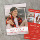Search for red and white graduation invitations Stripes