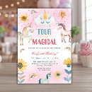 Search for cute unicorn birthday invitations Floral