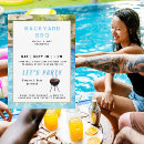 Search for backyard pool party invitations Bbq