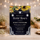 Search for sunflower mason jar bridal shower invitations String lights