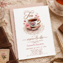 Search for tea time baby shower invitations Watercolor