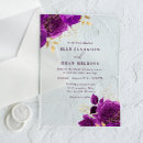 Search for purple floral wedding invitations Roses