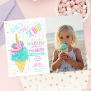 Search for unicorn ice cream invitations For kids
