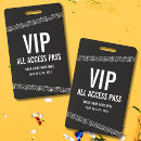 Search for vip id badges Black and white