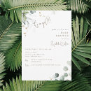 Search for white baby girl shower invitations Greenery