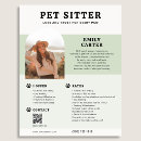 Search for pet sitter flyers Qr code