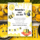 Search for 1st bee day invitations Sweet to be one