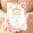Search for chic sweet 16 invitations Girly