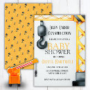 Search for under construction baby shower invitations For her