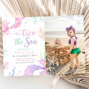 Search for mermaid 2nd birthday invitations Magical