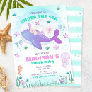 Search for sea life birthday invitations Whimsical