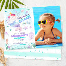 Search for mermaid and unicorn party invitations Girl