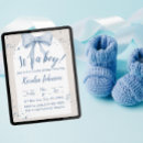 Search for watercolor baby boy shower invitations Minimalist