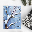 Search for tree branches postcards Blue