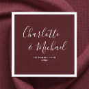 Search for burgundy wedding napkins Minimalist