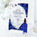 Search for royal blue silver quinceanera invitations Floral