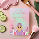 Search for kids spa party invitations Girly