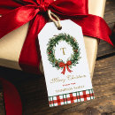 Search for christmas wreath gift tags Merry christmas script