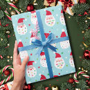 Search for santa head wrapping paper Blue