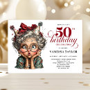 Search for humorous 50th birthday invitations For her