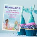 Search for dive into five birthday invitations Mermaid