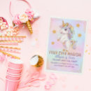 Search for unicorn 4th birthday invitations Rainbow