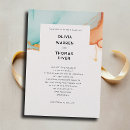 Search for teal and orange wedding invitations Watercolor
