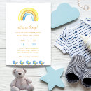 Search for rainbow baby boy shower invitations Its a boy