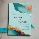 Search for teal and orange wedding invitations Watercolor