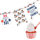 Search for red white blue bunting flags Baby shower