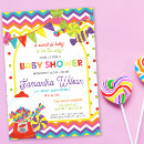 Search for candy baby shower invitations Colourful