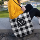 Search for black white buffalo plaid and bags Country