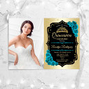 Search for teal and black invitations For her