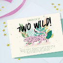 Search for two wild party invitations Safari animals