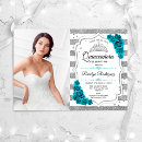 Search for teal blue quinceanera invitations Tiara