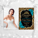 Search for teal quinceanera invitations Tiara