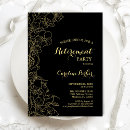Search for floral retirement party invitations Typography