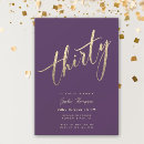 Search for royal purple birthday invitations Calligraphy
