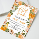 Search for floral pumpkin baby shower invitations Rustic