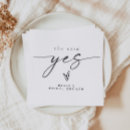 Search for she said yes napkins Modern bridal shower