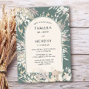 Search for cream and sage wedding invitations Watercolor