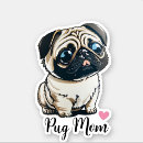 Search for pug mom stickers Heart