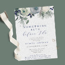 Search for blue flowers bridal shower invitations Blue and white